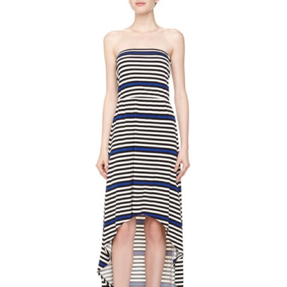 Laundry by Shelli Segal Strapless Asymmetric Dress, Blue B…